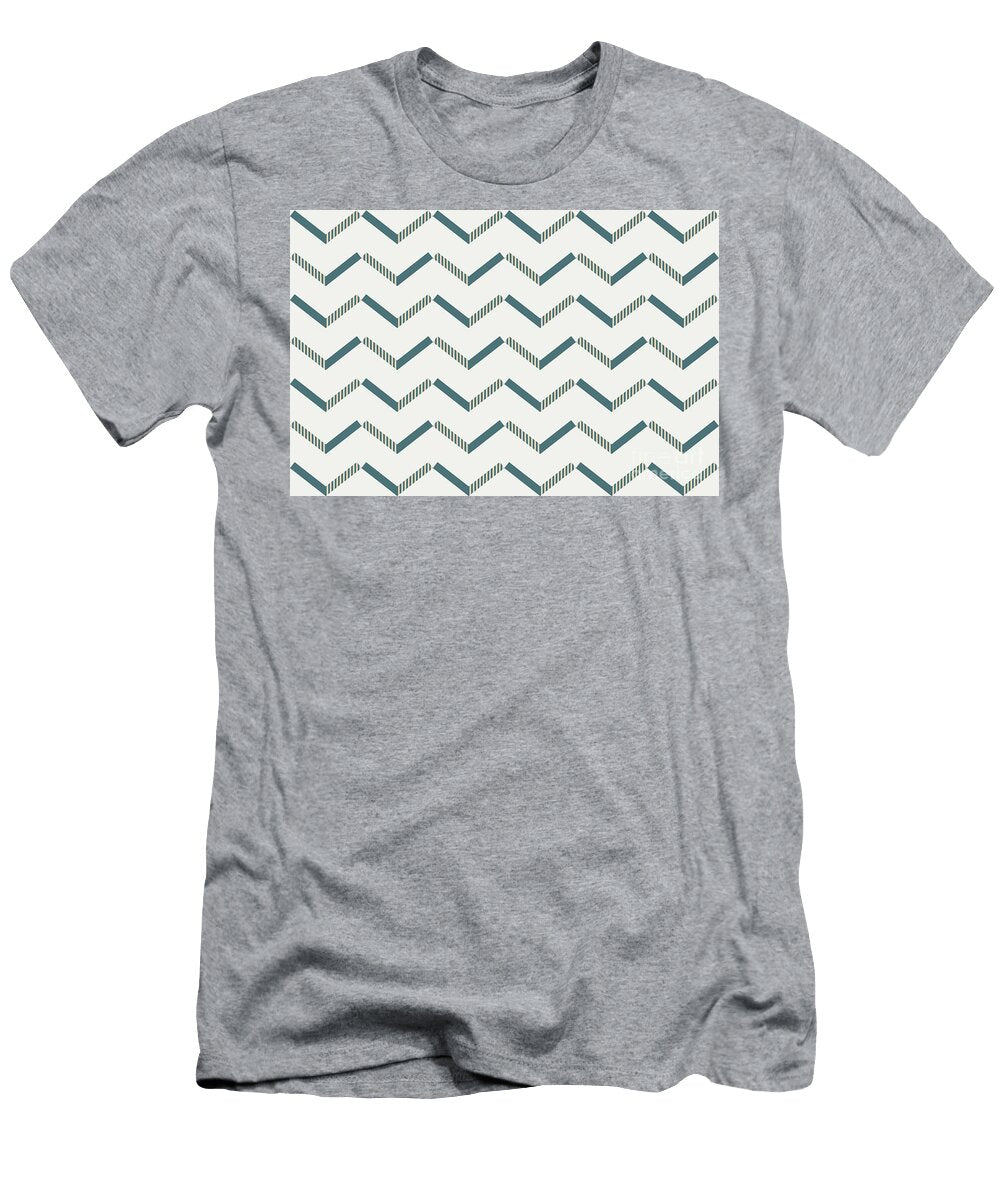Aqua Cream and Beige Striped Chevron Pattern 2023 Coty Vining Ivy Ppg1148 6 Accents Petite Patterns T-Shirt