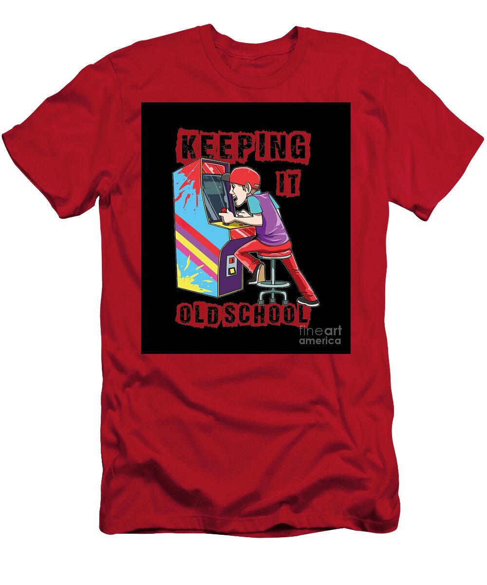 Arcade Game Machine Retro Gaming 80s Oldschool Andrew Layla T-Shirt