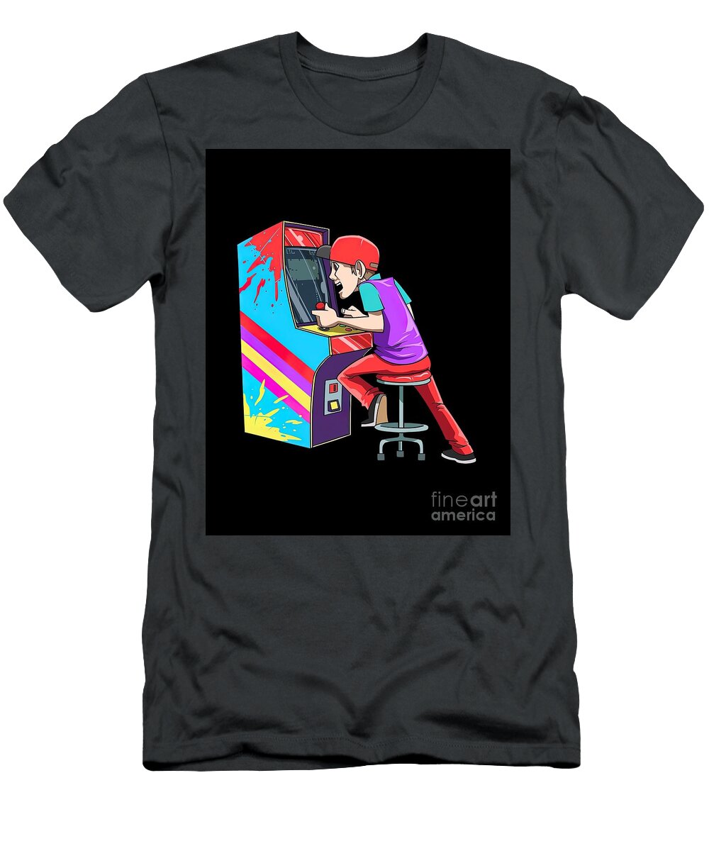 Arcade Game Machine Retro Gaming 80s Oldschool Jake Danielle T-Shirt