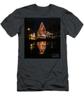 Argyle Lake Christmas Tree with Reflection in the Water At Night David Wood T-Shirt