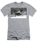 Argyle Lake in Babylon Village in a Snow Storm David Wood T-Shirt