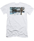 Argyle Park Looking East with Shoveled Snow Path Around the Lake David Wood T-Shirt
