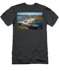 Argyle Park Waterfalls From Above in Winter with Ice Forming Und David Wood T-Shirt