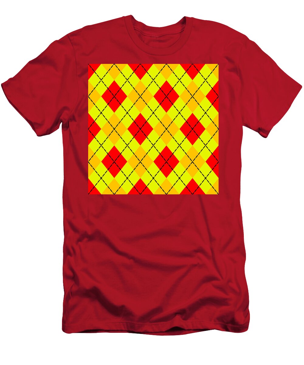 Argyle Sweater Pattern 2 Black Gryphon T-Shirt