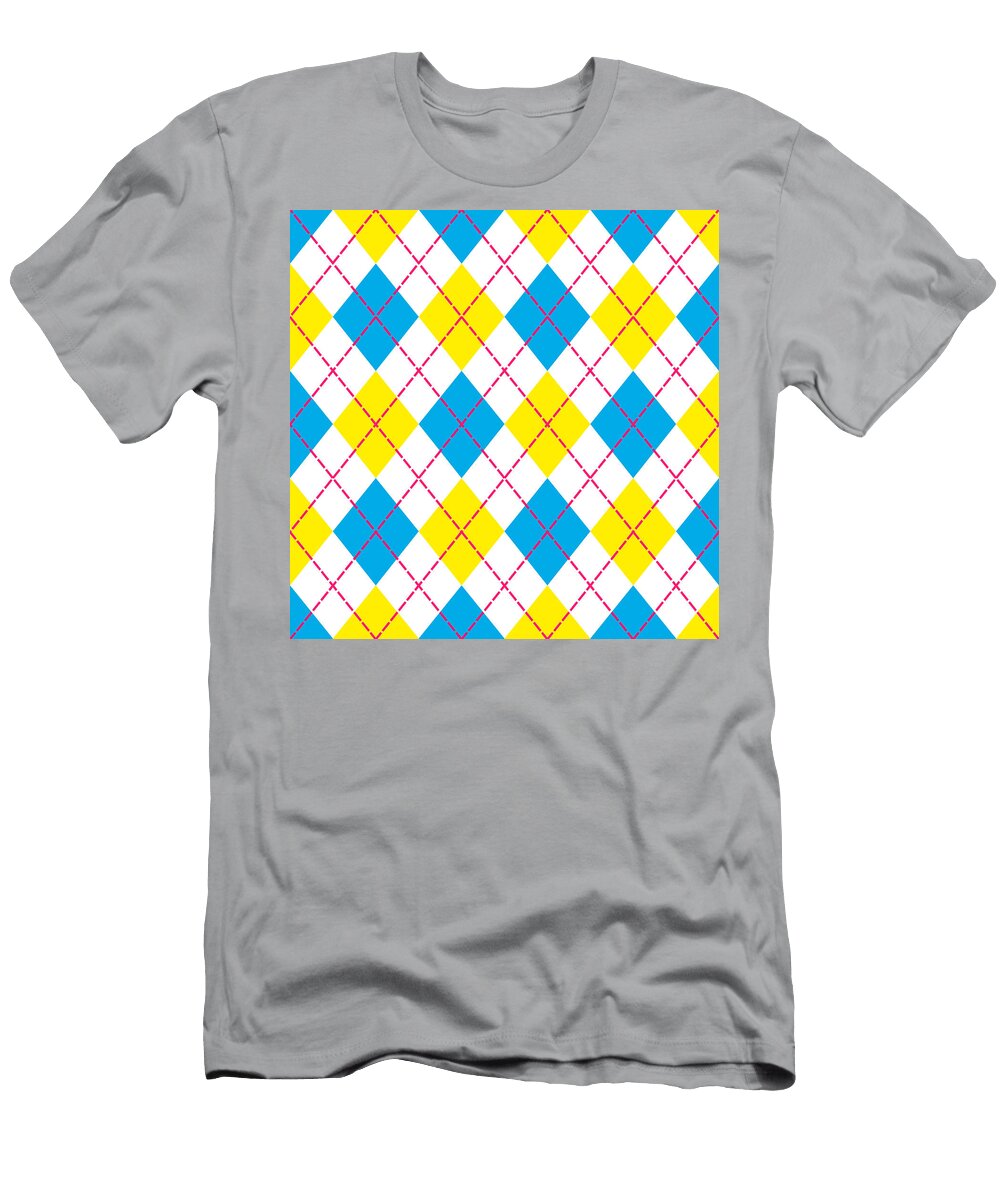Argyle Sweater Pattern 9 Black Gryphon T-Shirt