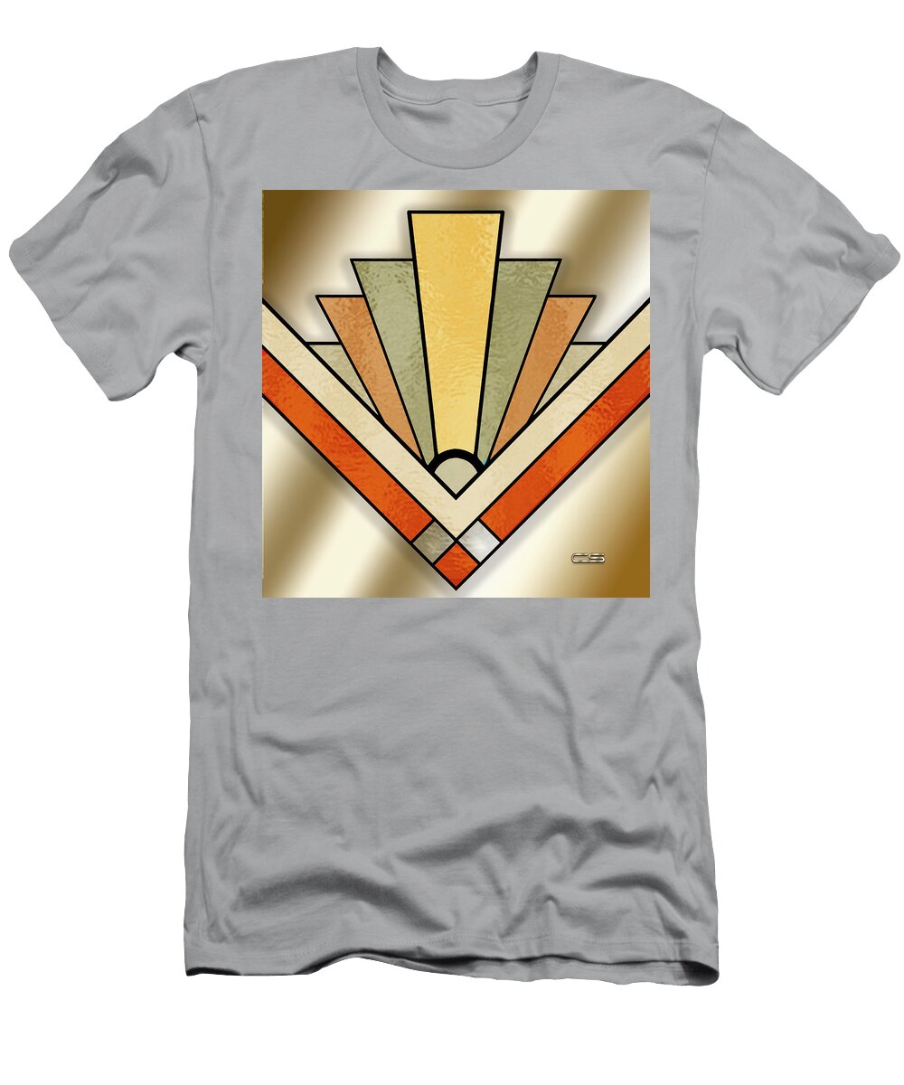 Art Deco Chevron 5 22 Chuck Staley T-Shirt