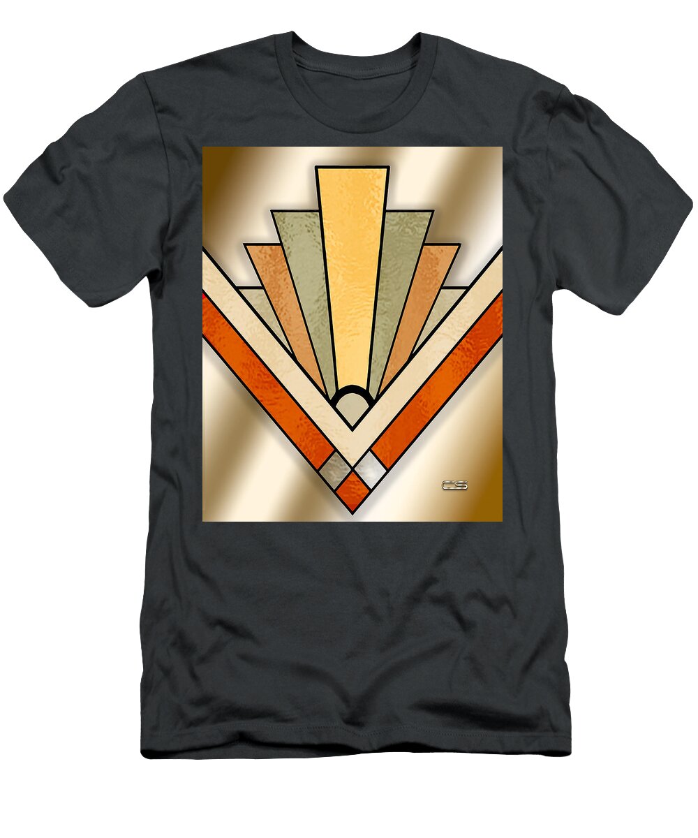 Art Deco Chevron 5 22 V Chuck Staley T-Shirt