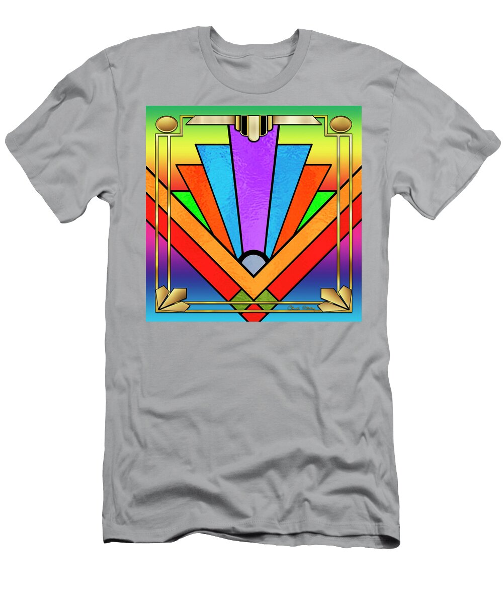 Art Deco Chevron 5 Chuck Staley T-Shirt