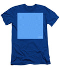 Art Deco Chevron Square Tile Pattern in Day Sky and Azul Blue N0781 Holy Rock Design T-Shirt