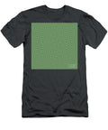 Art Deco Chevron Square Tile Pattern in Mint Green and Chocolate Brown N0627 Holy Rock Design T-Shirt