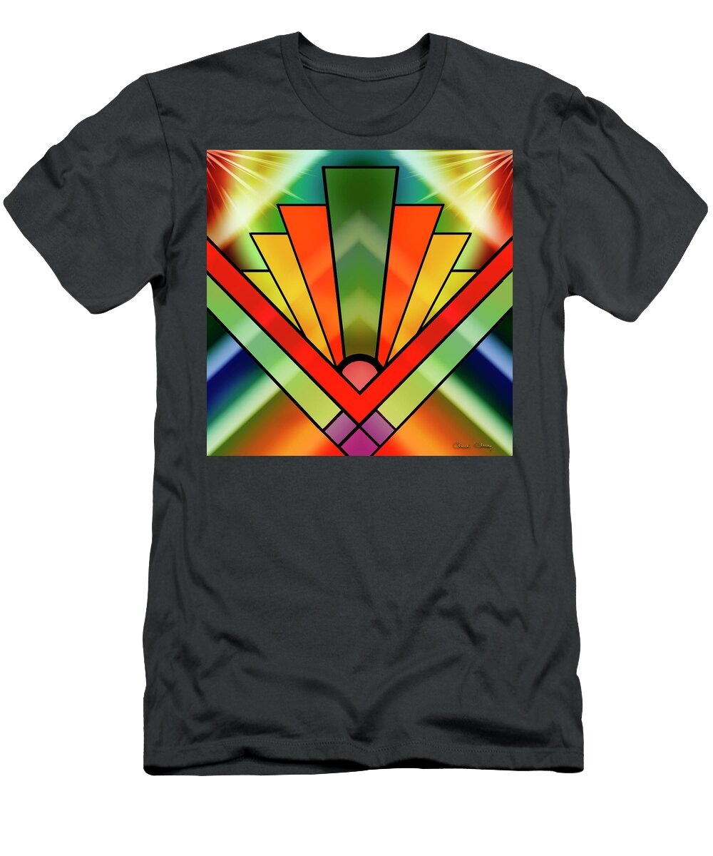 Art Deco Chevrons 2 Chuck Staley Chuck Staley T-Shirt