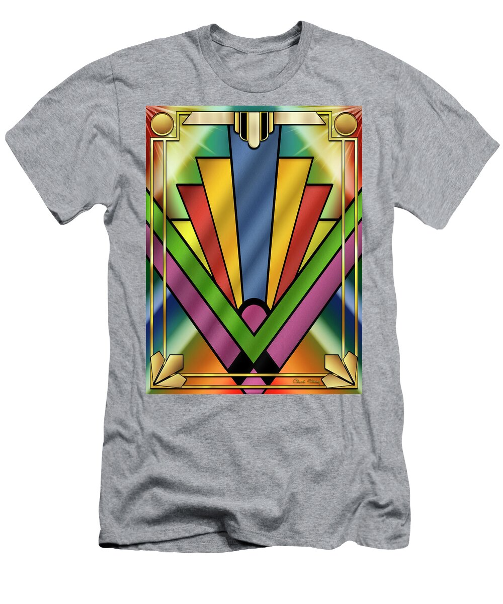 Art Deco Chevrons 3 V Chuck Staley Chuck Staley T-Shirt