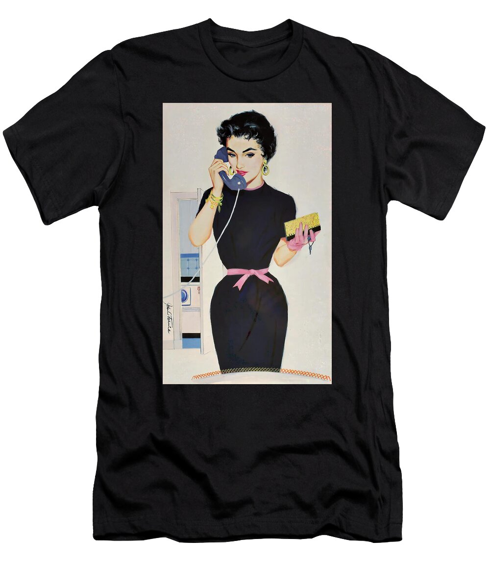Art Deco Image Vintage Romantic 0431 Owl Gallery T-Shirt