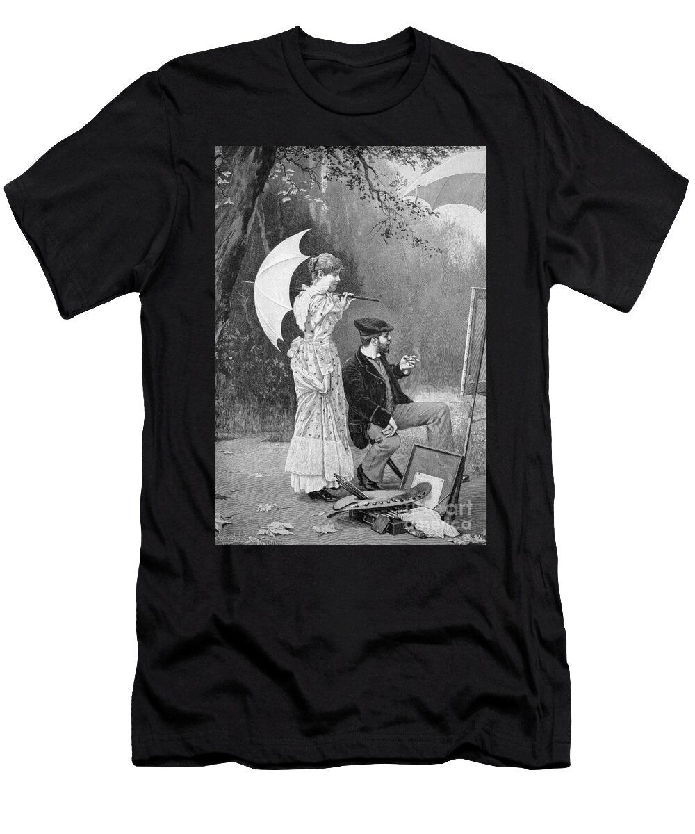 Art Pause Painter Has Interrupted His Work and Smokes a Cigarette Unknown Artist T-Shirt