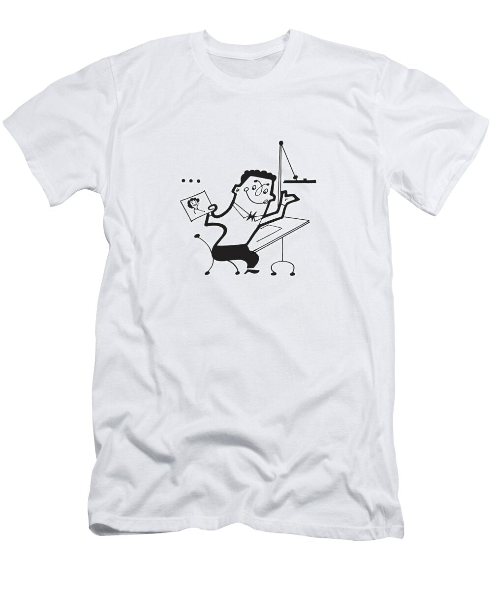 Artist Working At a Table Csa Images T-Shirt