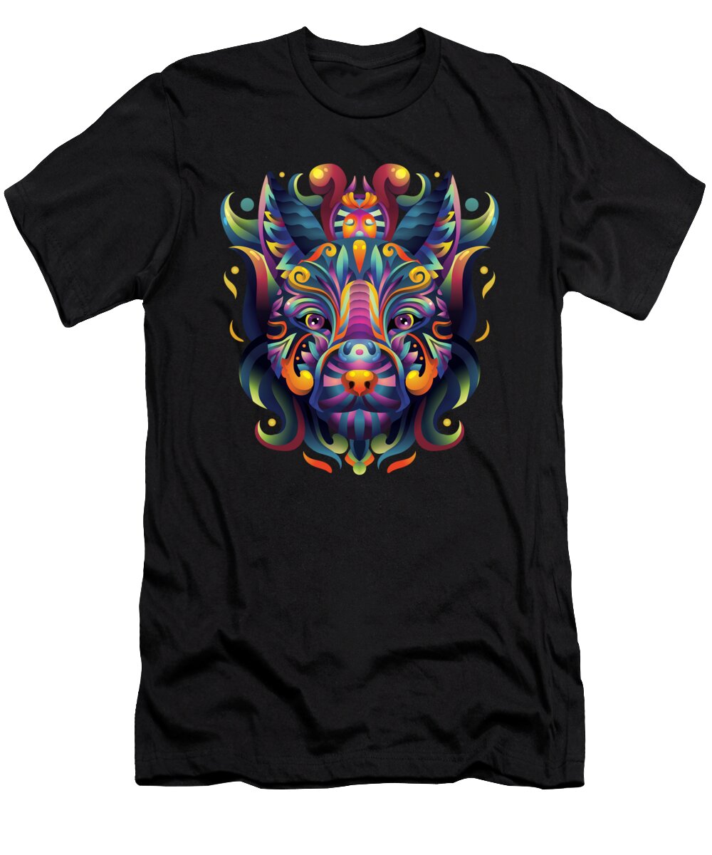 Artwork Dog Festival Edm Art Moon T-Shirt