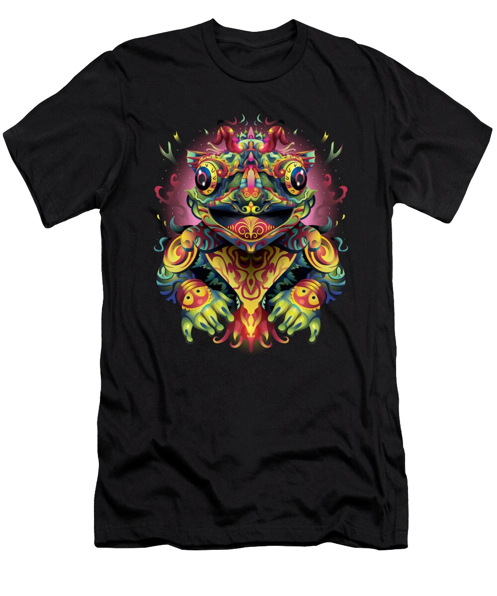 Artwork Frog Festival Edm Art Moon T-Shirt