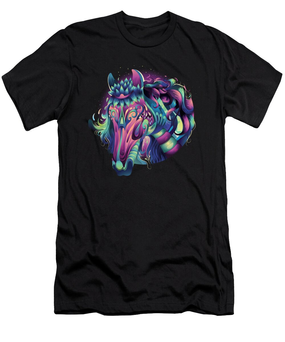 Artwork Horse Festival Edm Art Moon T-Shirt