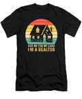 Ask Me for My Card Im a Realtor Retro Sunset Licensed Art T-Shirt