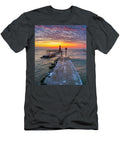 Astonishing Colorful Sky Over Lonely Lighthouse James Brey T-Shirt
