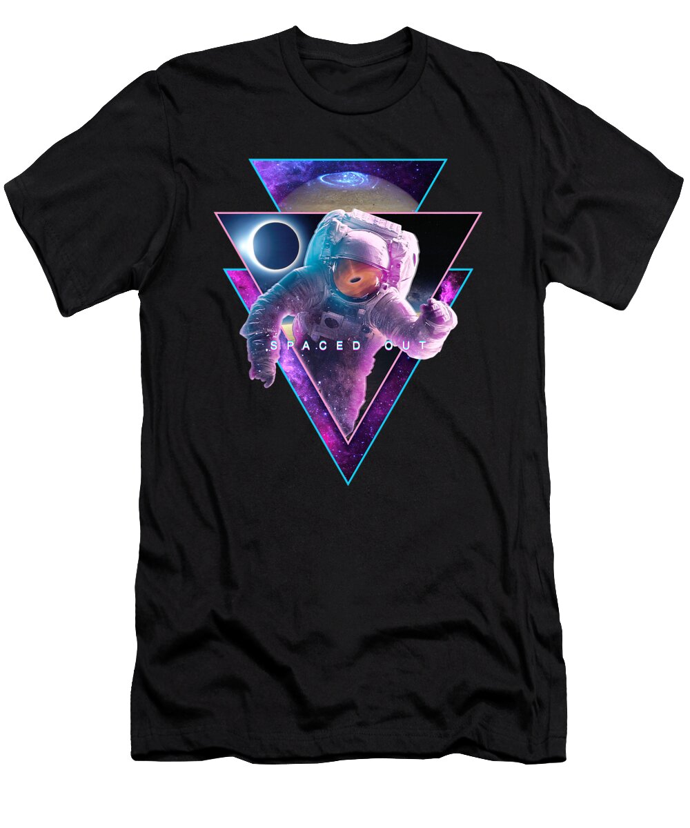 Astronaut Spaced Out Aesthetic Vaporwave Eclipse Space Art Dhbubble T-Shirt