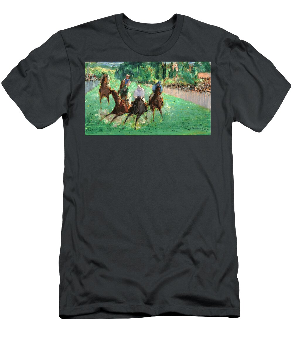 At the Races By Edouard Manet 1865 Edouard Manet T-Shirt