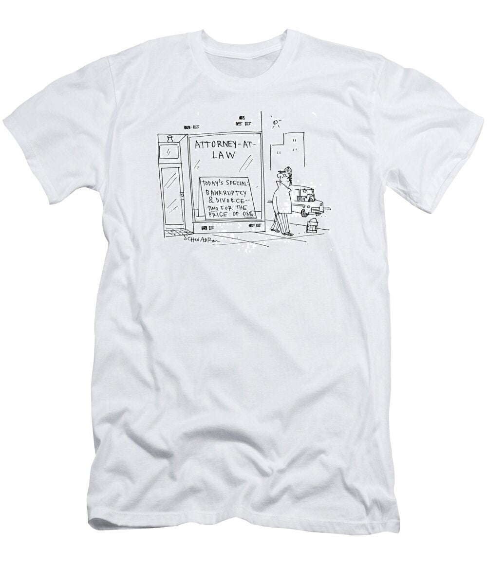 Attorney At Law Todays Special Bankruptcy and Divorce Harley Schwadron No Index T-Shirt