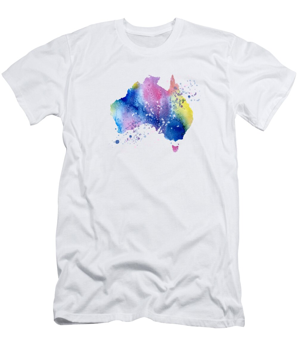 Australia Pastel Abstract DJ Rogers T-Shirt
