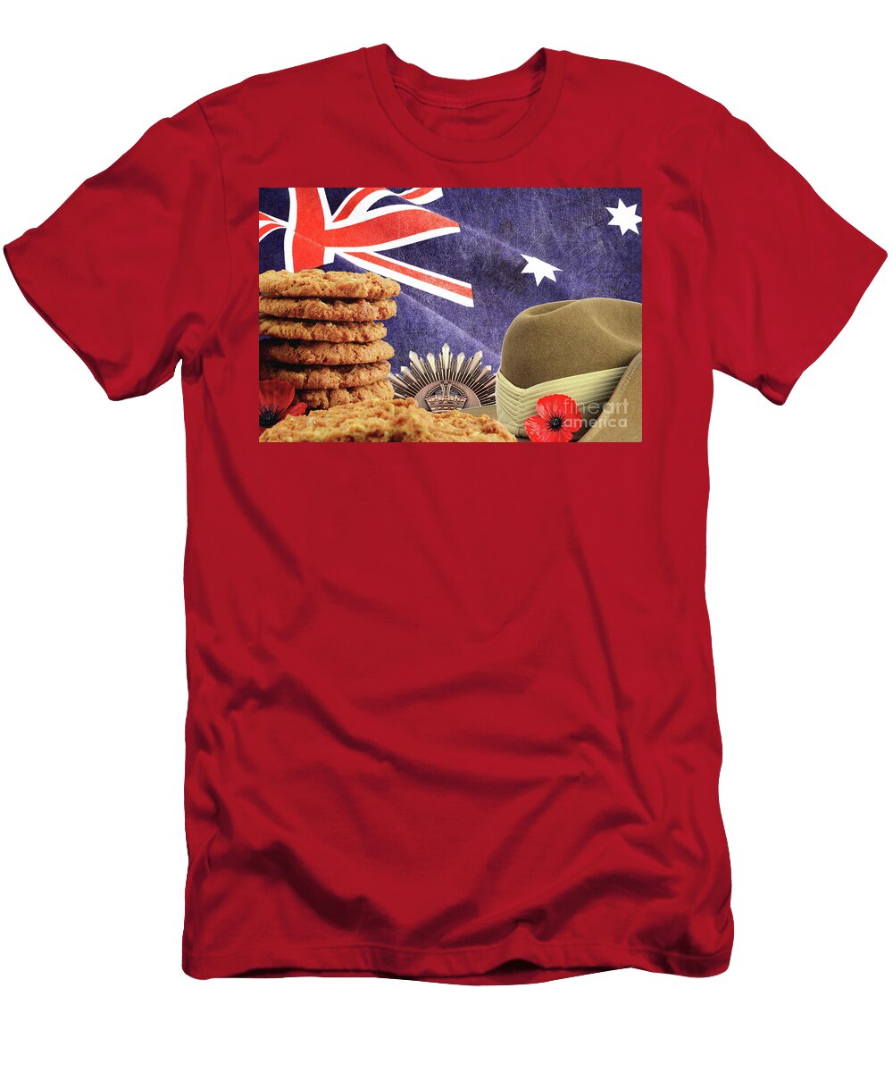 Australian Anzac Day Collage Milleflore Images T-Shirt