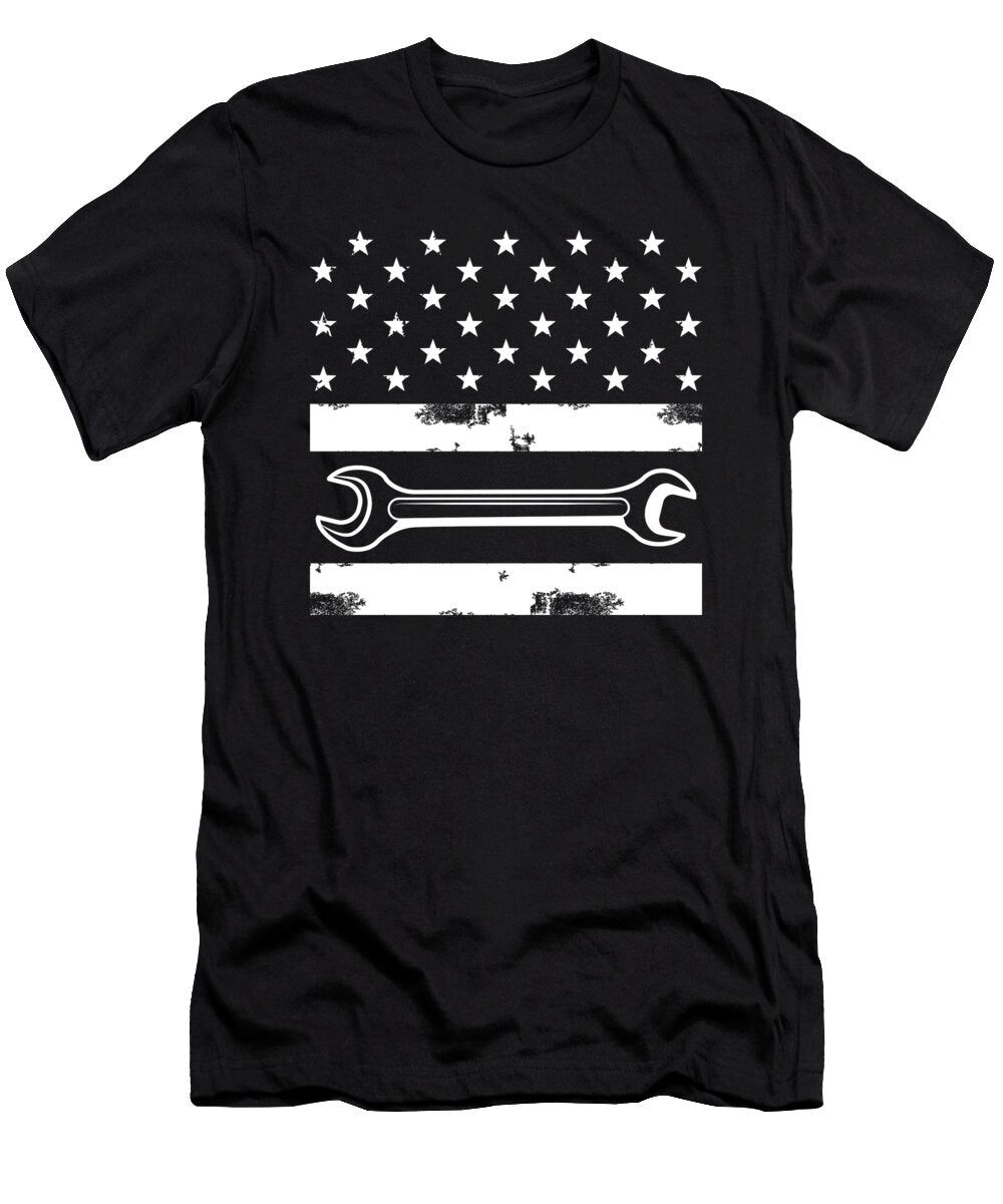 Auto Garage Workshop Car Mechanic Crazy Squirrel T-Shirt