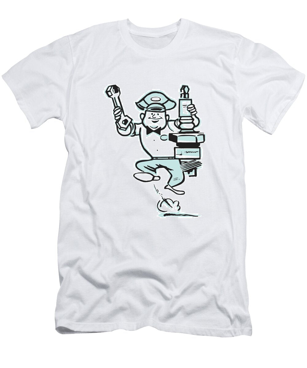 Auto Mechanic with Oversize Tools Csa Images T-Shirt