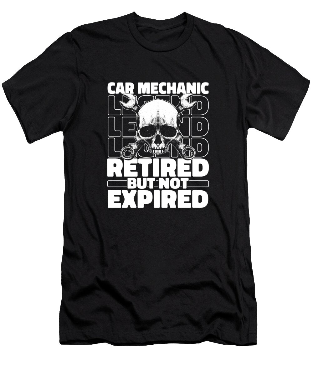 Auto Retired Garage Workshop Car Mechanic Crazy Squirrel T-Shirt