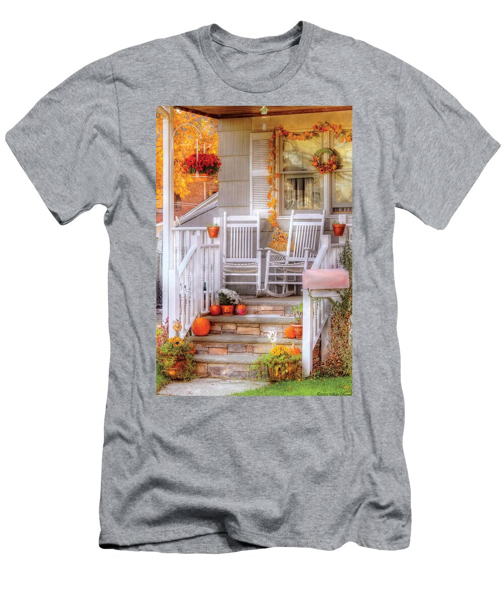 Autumn House My Aunts Porch Mike Savad T-Shirt