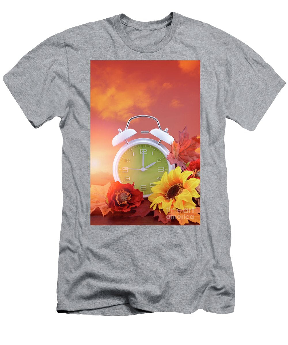 Autumn Fall Daylight Saving Time Clock Concept Milleflore Images T-Shirt