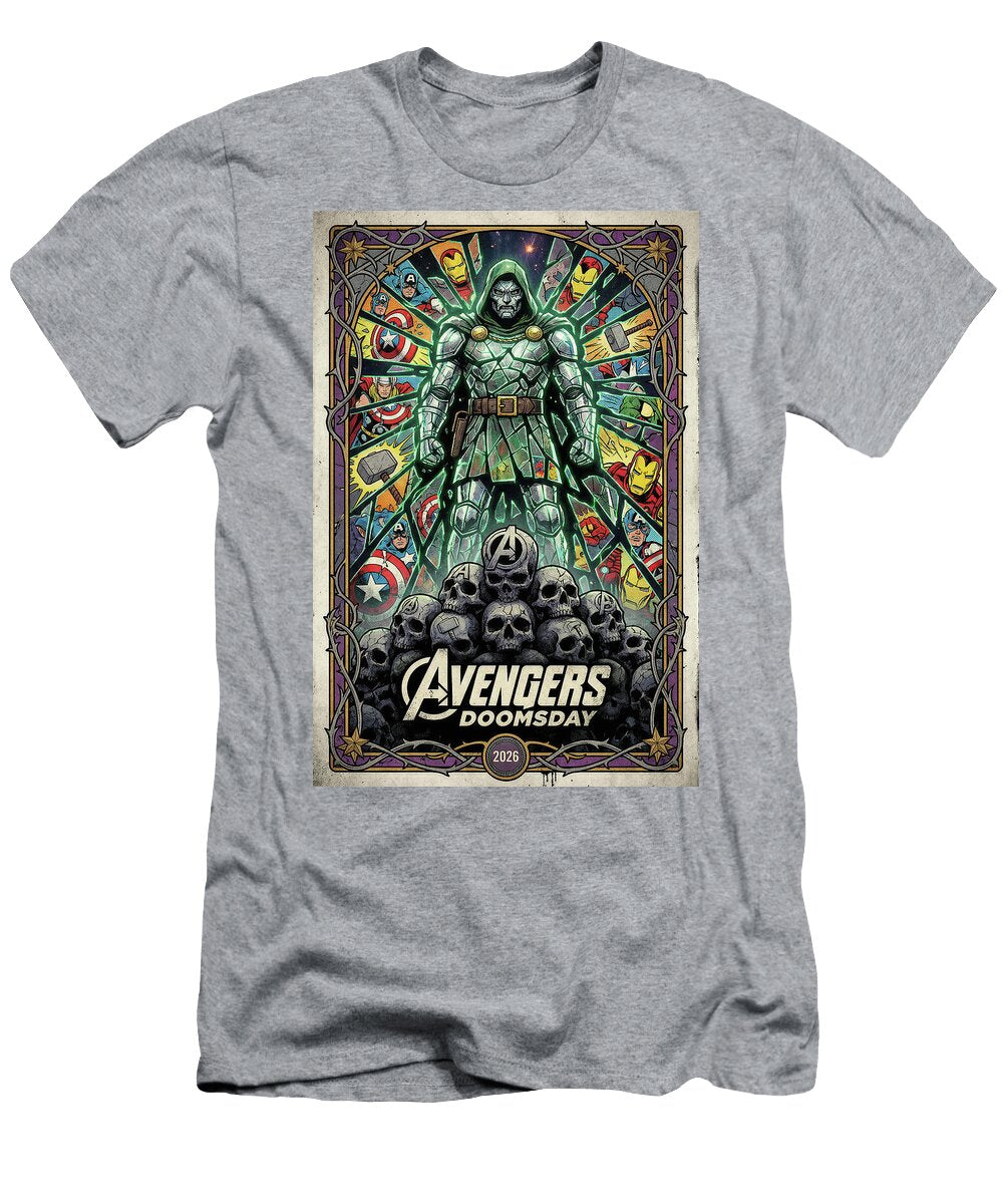 Avengers Doomsday Comic Minimal Movie Poster Retro Film Poster Vintage 2026 Sampadart Gallery T-Shirt