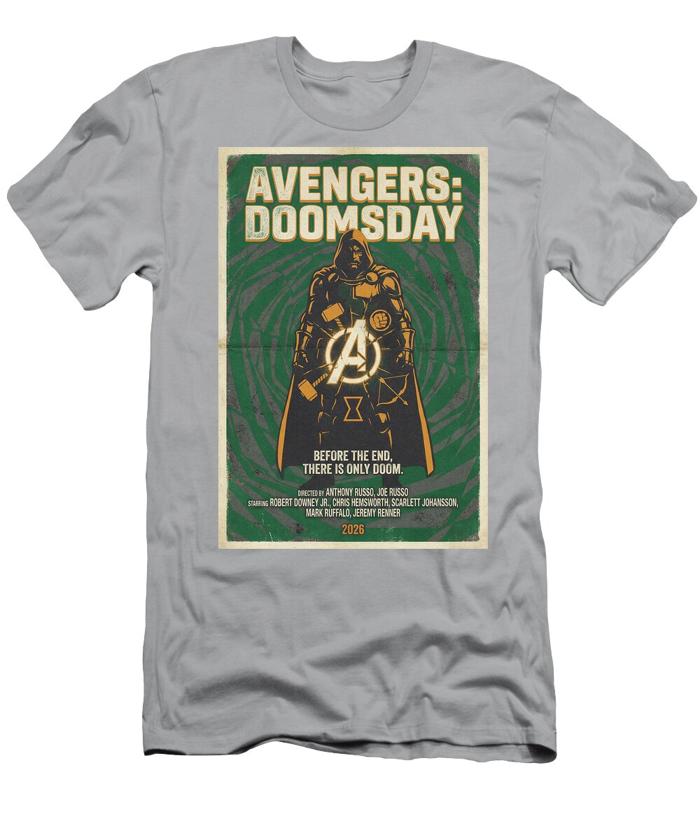 Avengers Doomsday Minimal Movie Poster Retro Film Poster Vintage 2026 Sampadart Gallery T-Shirt