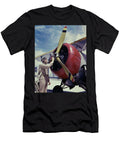 Aviation Cadet Thanas Inspects an Airplane Engine 1942 Naval Air Station Corpus Christi By Howard Howard R Hollem T-Shirt