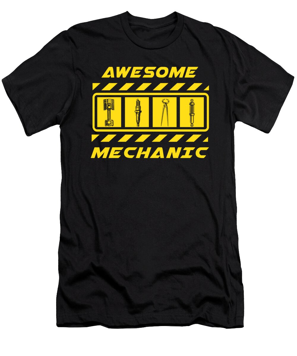 Awesome Auto Mechanic Workshop Wrench Garage Gift Thomas Larch T-Shirt