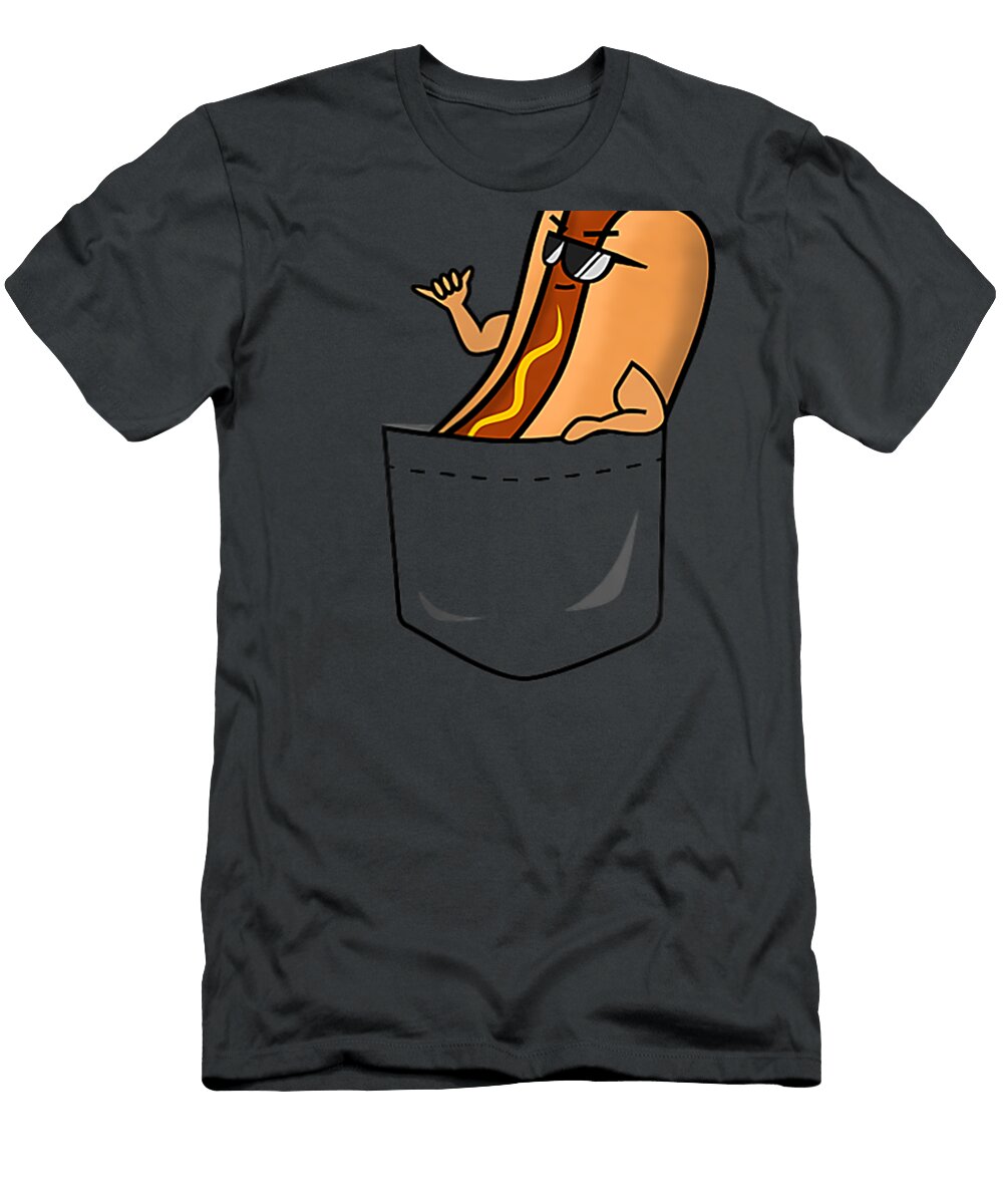 Awesome Funny Shaka Hang Loose Hotdog in a Pocket Independence Day Lucasaudio T-Shirt