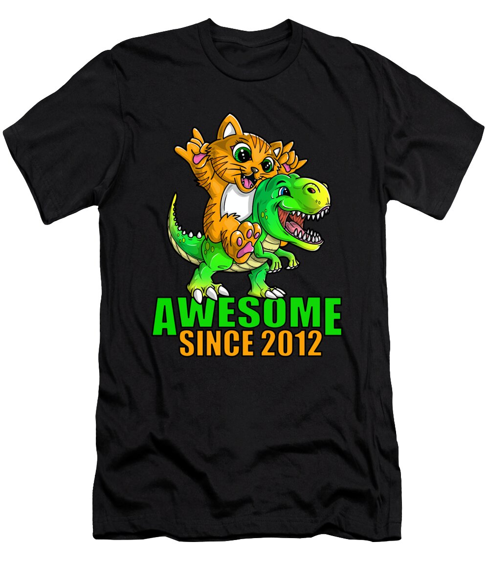 Awesome Since 2012 Kids Boy Girl Birthday Gift Cat Dinosaur Graphic Sel Mermaid T-Shirt