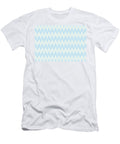 Baby Blue Off White Chevron Ripple Pattern Petite Patterns T-Shirt
