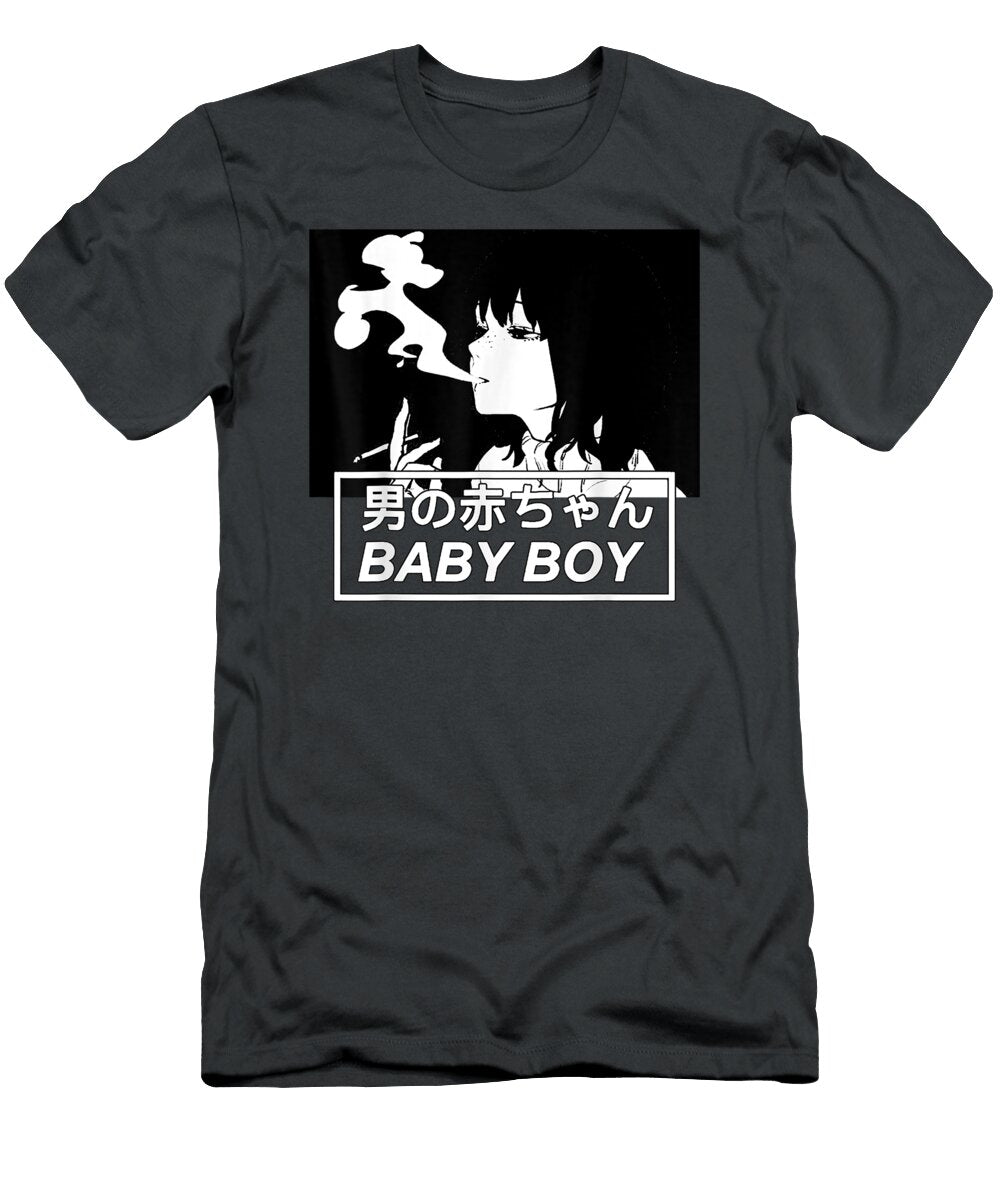 Baby Boy Aesthetic Vaporwave Anime Janm Savan T-Shirt