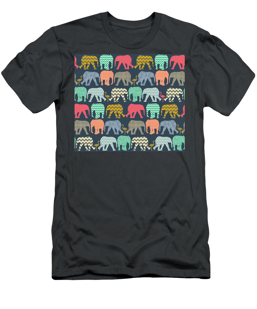 Baby Elephants and Flamingos Sharon Turner T-Shirt