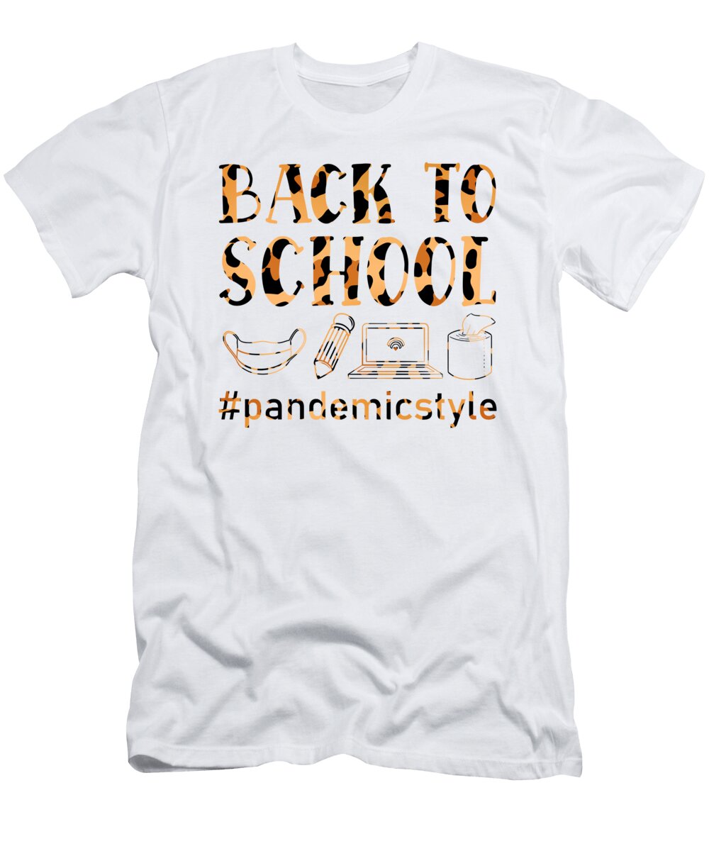 Back to School Pandemicstyle Leopard Pattern Licensed Art T-Shirt