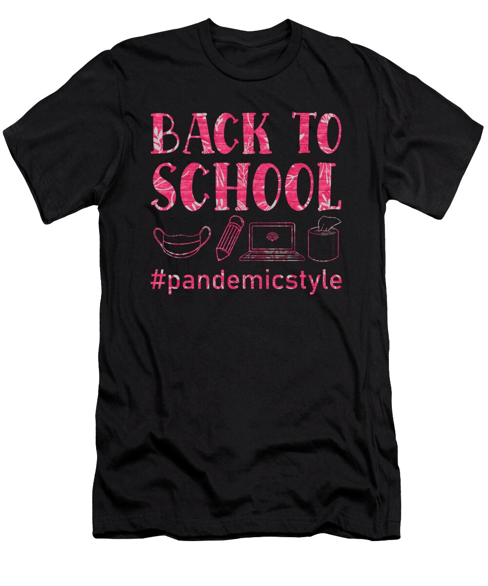 Back to School Pandemicstyle Pink School Design Licensed Art T-Shirt
