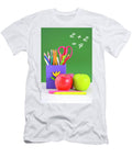 Back to School Pencil Box Against Green Chalkboard Milleflore Images T-Shirt