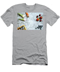 Background of Tasty and Sweet Foods with Red Fruits and Waffles Joaquin Corbalan T-Shirt