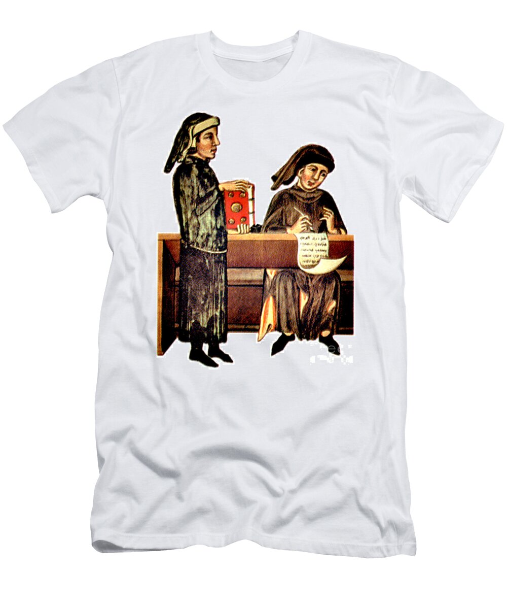 Balancing the Books 14th Century Photo Researchers T-Shirt