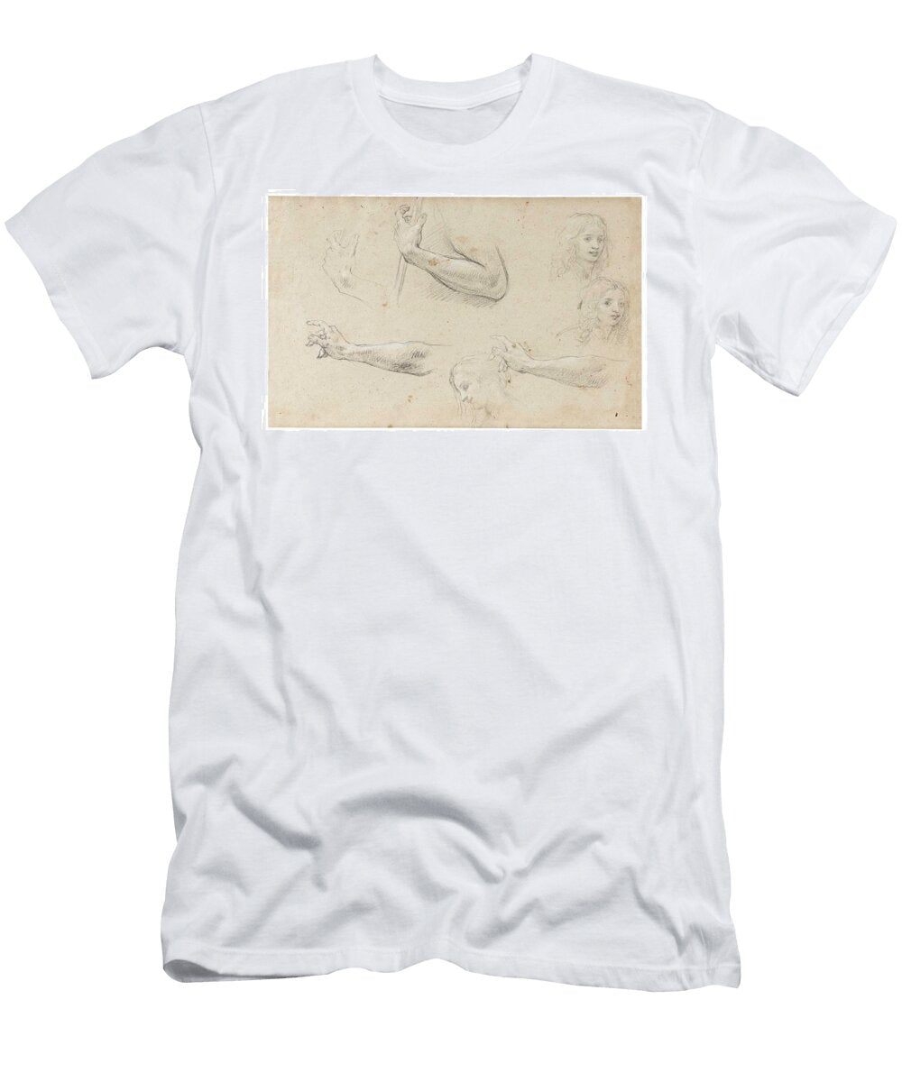 Baldassare Franceschini Called Il Volterrano Studies of Hands Celestial Images T-Shirt