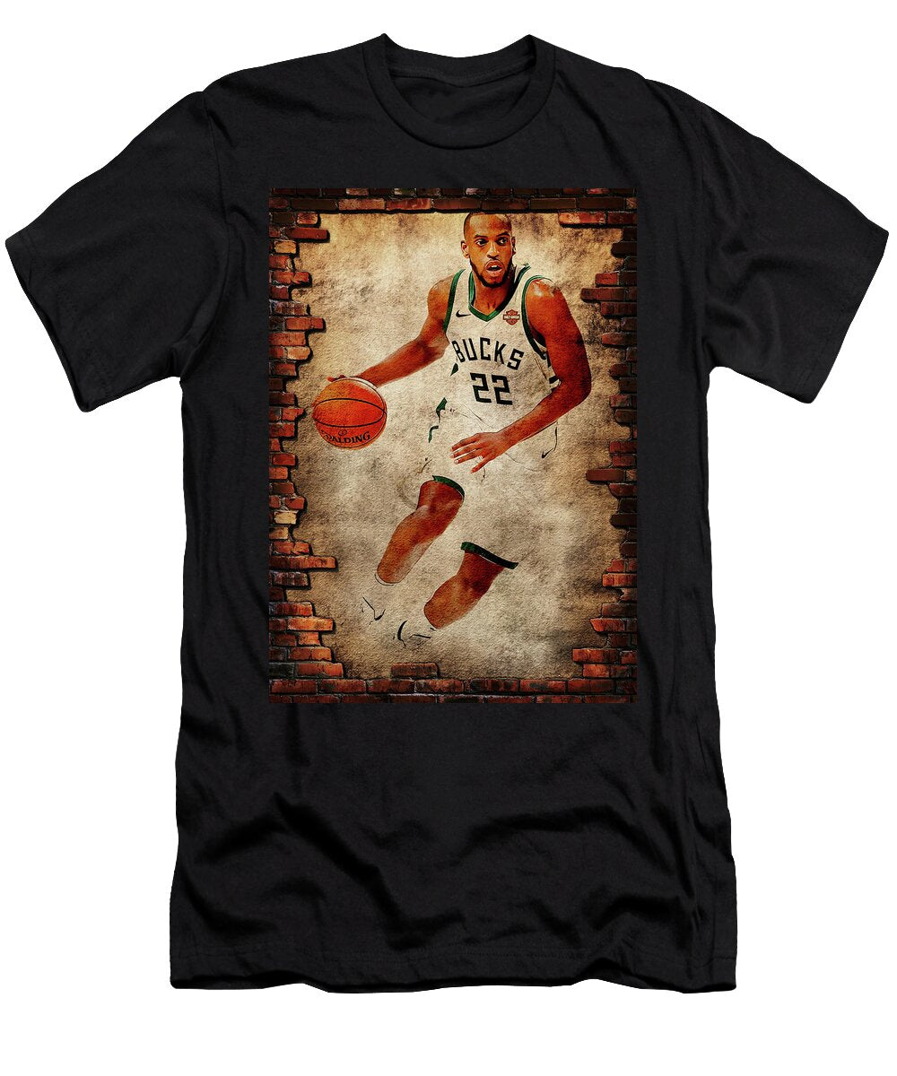 Ball Player Khris Middleton Khris Middleton Khrismiddleton Jameskhristianmiddleton Milwaukee Bucks D Wrenn Huber T-Shirt